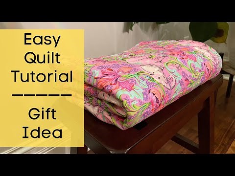 How To Make a Quick & Easy Whole Cloth Quilt - Step by Step Tutorial - Beginner Friendly - Gift Idea
