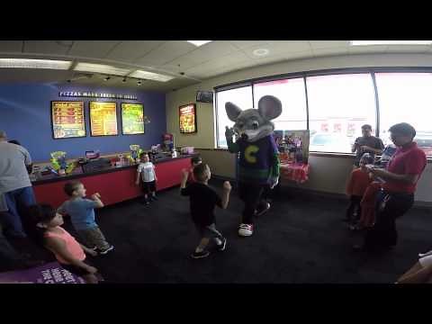 Chuck E Cheese Dance and Throwing Tickets