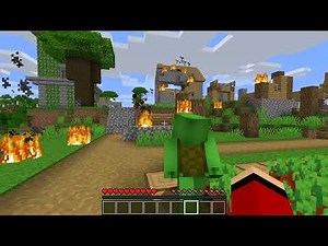 JJ and Mikey HIDE from Scary Deadpool & Wolverine At Night in Minecraft - Maizen