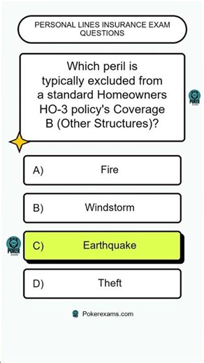 Personal Lines Insurance Exam Questions