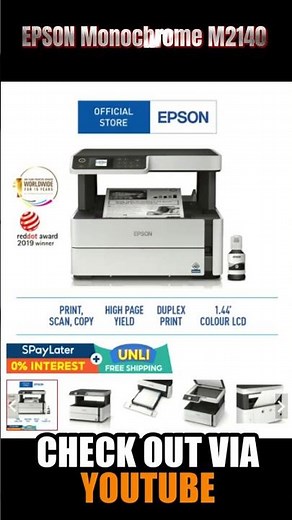 Epson EcoTank Monochrome M2140 All in One Ink Tank Printer