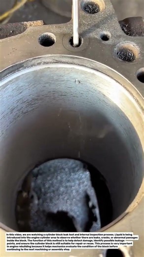 Cylinder Block Leak Test with Liquid Inspection | Automotive Educational Video.