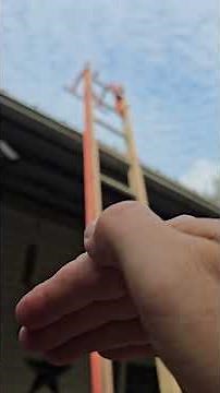 How to set up the ladders to work on a step metal roof #shorts