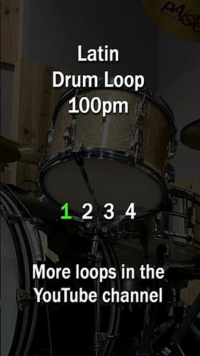 Latin Drum Backing Track - 100bpm #latino #percusión