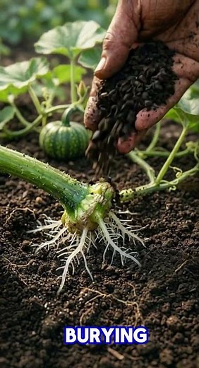 This giant pumpkin secret is hidden underground… #pumpkin #giantpumpkin #gardening #farming