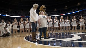 YOU GOTTA SEE THIS!! Last weekend, as part of "Everyone Is Awesome Day" at Penn State Basketball, Special Olympics Centre County athlete Brooke Fisher sang the National Anthem in front of a SOLD OUT CROWD at Bryce Jordan Center! 🦁🇺🇸💖 Not only was Fisher's performance exceptional, but watch to the end of the video when every single Penn State Nittany Lions player and coach personally congratulates Brooke on her performance! It was a magical moment on a magical day, which included the relase o