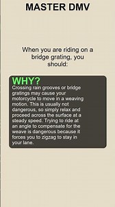 When you are riding on a bridge grating you should