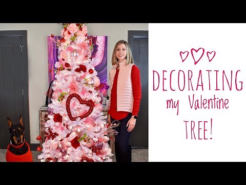 LETS DECORATE A VALENTINE TREE TOGETHER | My process for creating a tree for 1st time | Hobby Lobby