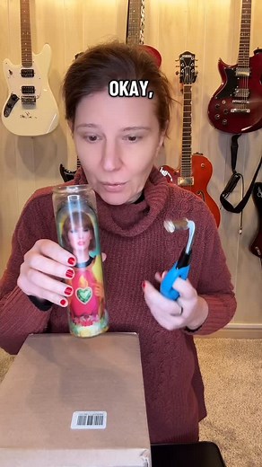 Had to light my Taylor Swift prayer candle before opening my eras piano snowglobe box cause y’all had me SCARED. I fear I may not have been emotionally stable enough to open this today ￼🤣😭 | Burning Red: Tribute to Taylor