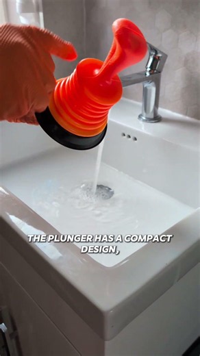 8 times more power than a regular plunger - Krobahn Mini Drain Plunger