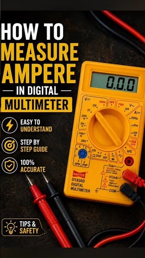 ⚡ How to Measure Ampere in a Digital Multimeter | Beginner's Guide