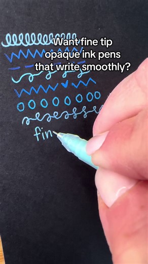 Fine tip acrylic ink pens that write so smoothly and cleanly! #acrylicpen #acrylicink #shuttleartpens #finetip #opaquepens