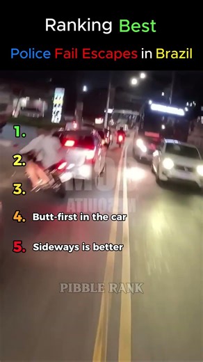 Ranking Best Police Fails Escapes In Brazil 🏍️🚨 #policechase #instantkarma #shorts