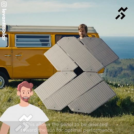 This origami solar panel can enhance your outdoor experience with great versatility. Levante Origami Solar Panel is a portable and modular solar panel with a patented origami folding design inspired by both origami and space technology. It was developed by Levante, an Italian company that designs and manufactures portable and foldable solar panels, who aims to make solar energy more accessible and affordable for all by offering sustainable solutions for energy and mobility. #gigadgets #solarener