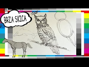 BRZE SKICE - QUICK SKETCHING tutorial, how to draw / kako skicirati i dobro crtati likovni123