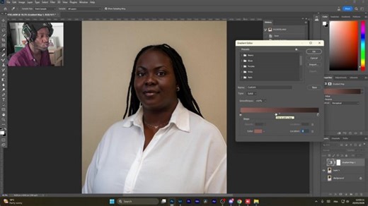 Editing professional photo