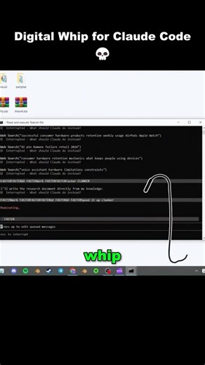 Someone Built a ‘Digital Whip’ to Make Claude Faster #claude #ai #shorts #viral