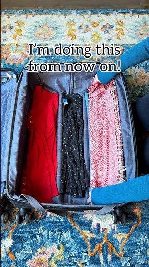 Pro suitcase packing technique for maximum space saving! 🧳 #luggage #traveltip