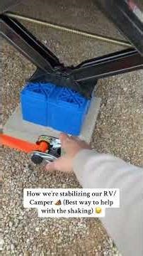 What’s helping us stabilize our RV/Camper ✨💁🏽‍♀️ #rvlife #camperlife #stabilize #shaking