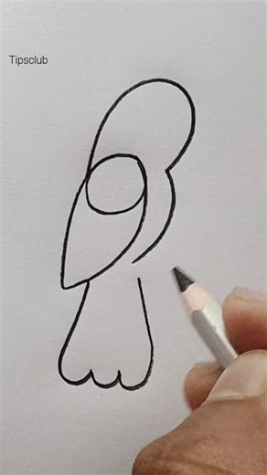 Most Intelligent Bird Drawing Tutorial #art #drawing #artist #creativedrawing #shorts