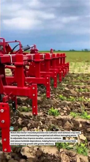 Precision Row Cultivator Power! Break Weeds Fast & Protect Crops #Farming #Tractor #AgTech