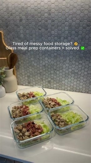 🍱 Glass Meal Prep Made Easy | 5-Pack Airtight Containers