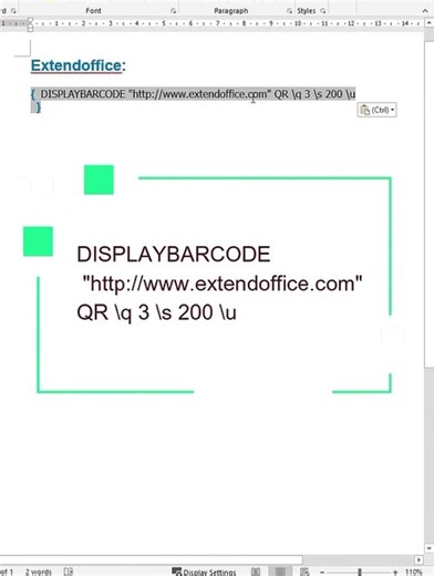 how to make QR code using windows word