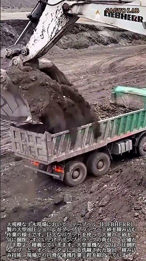 大型油圧ショベルによるダンプトラック積込作業 #worker #process #excavator #dumptruck #heavyequipment