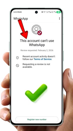 This account can't use WhatsApp | New Problem Solution 2026 | #shorts #youtubeshorts