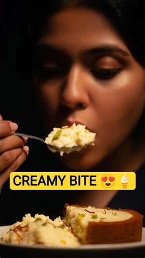 Most Relaxing Creamy Dessert 😍🍦 | Soft Bite ASMR Sounds.#asmrshorts #shorts
