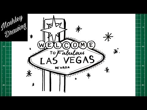 How to Draw Las Vegas Welcome Sign