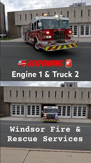 Fire Trucks #responding #windsor Fire, Engine 1 & Truck 2 - Lights & Sirens - 2026