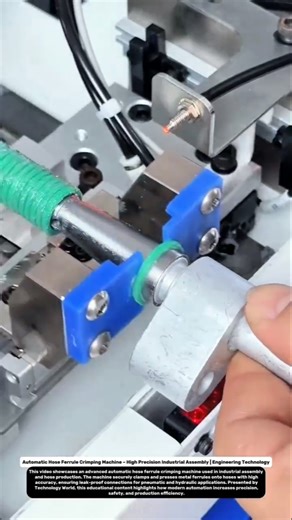Automatic Hose Ferrule Crimping Machine, High Precision Industrial Assembly | Engineering Technology