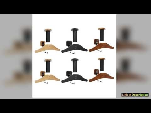 Helmet Holder Wall Mount Holder for Motorcycle Helmet Clothing Jackets Dresses BlackWood