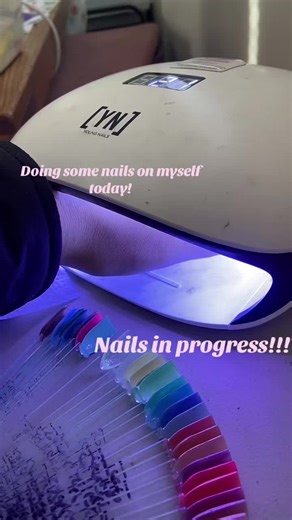 Nails in progress! Doing some nails for myself today! #nailsoftheday #nail #licencedcosmetologist #gelpolish #nailcolors 💅