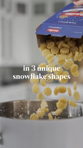 Perfectly al dente pasta in three unique snowflake shapes. Available now at select retailers, while supplies last. | Barilla