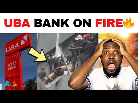 UBA Bank is Currently On Fire at Lagos Island