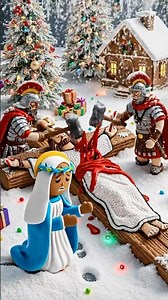 Jesus Is Nailed To The Cross – An Embroidered Model Of The Passion Of Jesus Christ