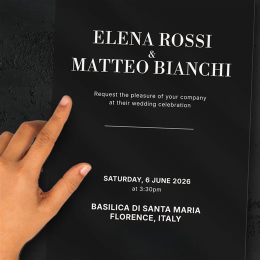 Black Wedding Invitation Template | Dark, Gothic, Editorial Canva Invite (digital Download) - Etsy