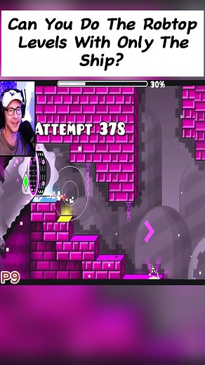 Part 9 | Can You Do The Robtop Levels With Only The Ship? #geometrydash #geometry #geometrydashmemes #geometrydashchallenge #streamer #game #trending #fyt