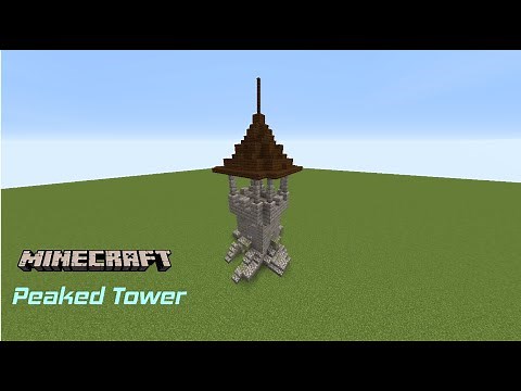 How to build a peaked tower in minecraft : Build School || Roofs