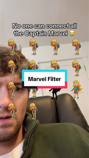 Captain Marvel girl filter is so hard 😭 #challenge #filterchallenge #filter #impossiblechallenge #marvel