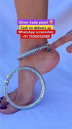 New designer silver kada payal instant order 70% discount #shortsfeed #ytshorts