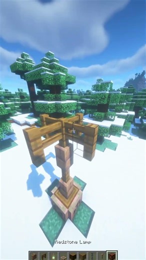 Cute Street Lamp Tutorial! #minecraft