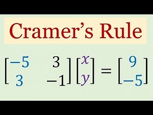"Cramer's Rule Explained Step-by-Step | Zoom Math Class"