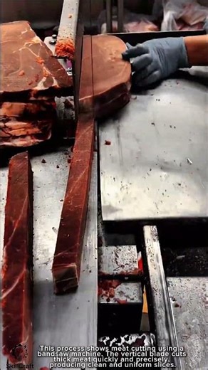 Meat Cutting Work Tool Using Meat Bandsaw Machine Tool #worktool