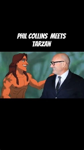 Phil Collins Meets Tarzan 🦍 #philcollins #disney #tarzan #music #pixar #shortsviral