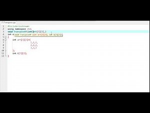 Find transpose of matrix C++ Program