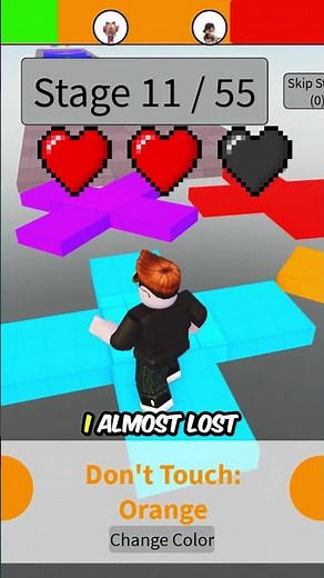 😱Roblox, but I can’t touch the color orange! #roblox #challenge #shorts