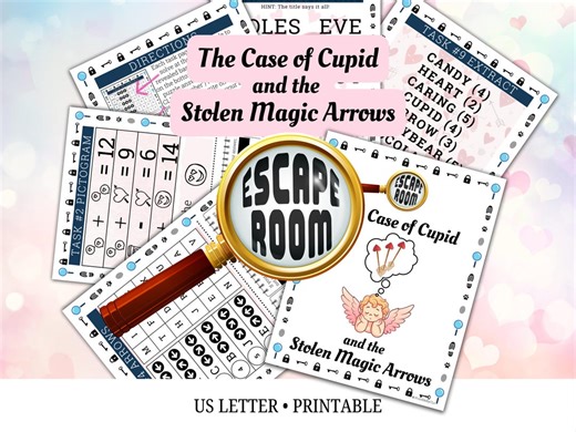 Valentines Day Escape Room for Kids: Printable Escape Room Kit, Classroom Party Games, DIY Puzzles for Kids Party - Etsy